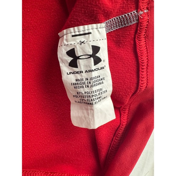 Under Armour ColdGear Mens Large Red Mock Neck Fitted Base Layer Shirt L - Picture 4 of 12
